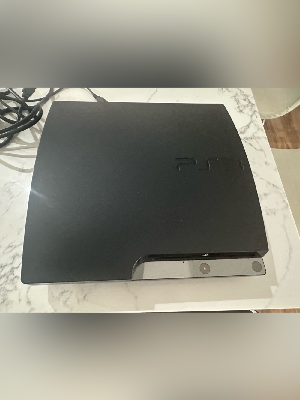 Sony Black PS3 Slim Console with Wired DualShock Controller and Game Discs - Picture 4 of 11
